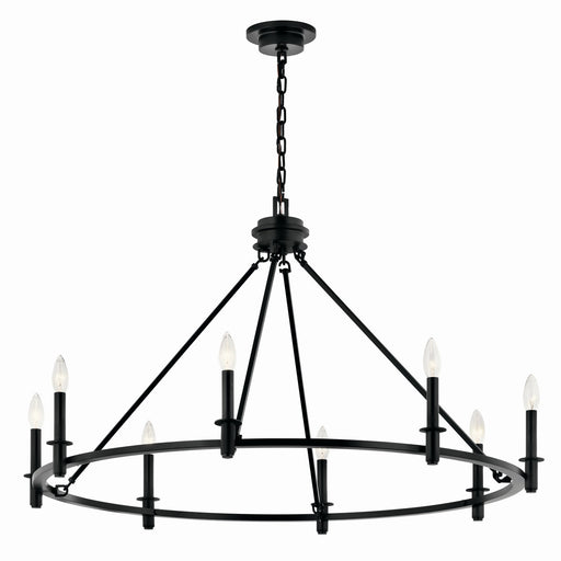 Kichler 52706BK Eight Light Chandelier, Black