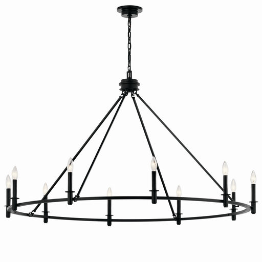 Kichler 52707BK Ten Light Chandelier, Black