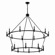 Kichler 52708BK 18 Light Chandelier, Black
