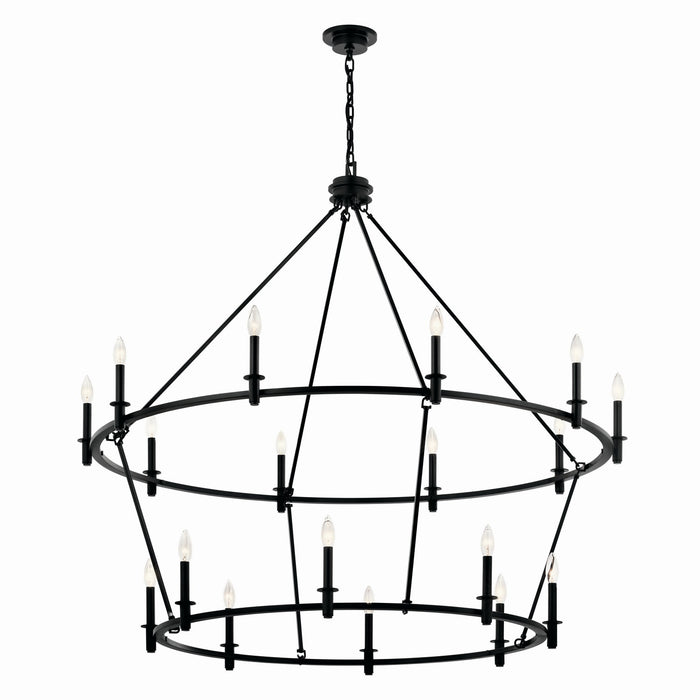 Kichler 52708BK 18 Light Chandelier, Black