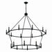 Kichler 52708BK 18 Light Chandelier, Black