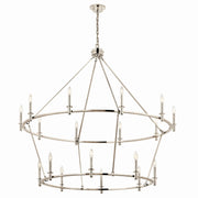 Kichler 52708PN 18 Light Chandelier, Polished Nickel
