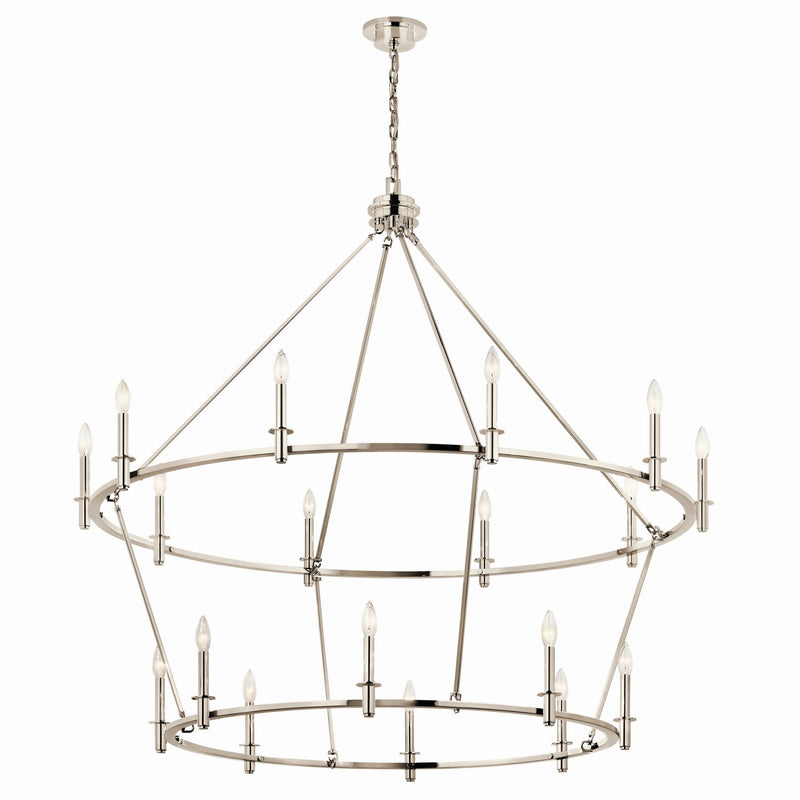 Kichler 52708PN 18 Light Chandelier, Polished Nickel