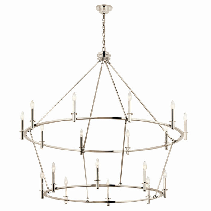 Kichler 52708PN 18 Light Chandelier, Polished Nickel