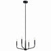 Kichler 52716BK Four Light Chandelier/Semi Flush Mount, Black