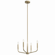 Kichler 52716CPZ Four Light Chandelier/Semi Flush Mount, Champagne Bronze