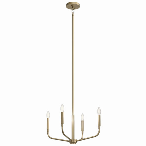 Kichler 52716CPZ Four Light Chandelier/Semi Flush Mount, Champagne Bronze