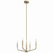 Kichler 52716CPZ Four Light Chandelier/Semi Flush Mount, Champagne Bronze