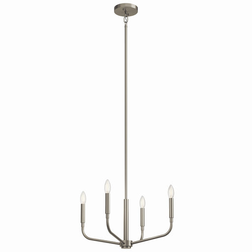 Kichler 52716NI Four Light Chandelier/Semi Flush Mount, Brushed Nickel