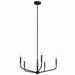 Kichler 52717BK Five Light Chandelier, Black