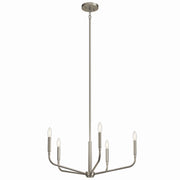 Kichler 52717NI Five Light Chandelier, Brushed Nickel