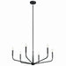 Kichler 52718BK Six Light Chandelier, Black