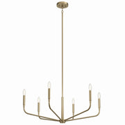 Kichler 52718CPZ Six Light Chandelier, Champagne Bronze