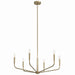 Kichler 52718CPZ Six Light Chandelier, Champagne Bronze