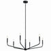 Kichler 52719BK Six Light Chandelier, Black