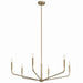 Kichler 52719CPZ Six Light Chandelier, Champagne Bronze