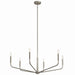 Kichler 52719NI Six Light Chandelier, Brushed Nickel