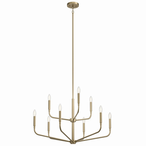 Kichler 52720CPZ Nine Light Chandelier, Champagne Bronze