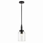 Kichler 52725BK One Light Mini Pendant, Black