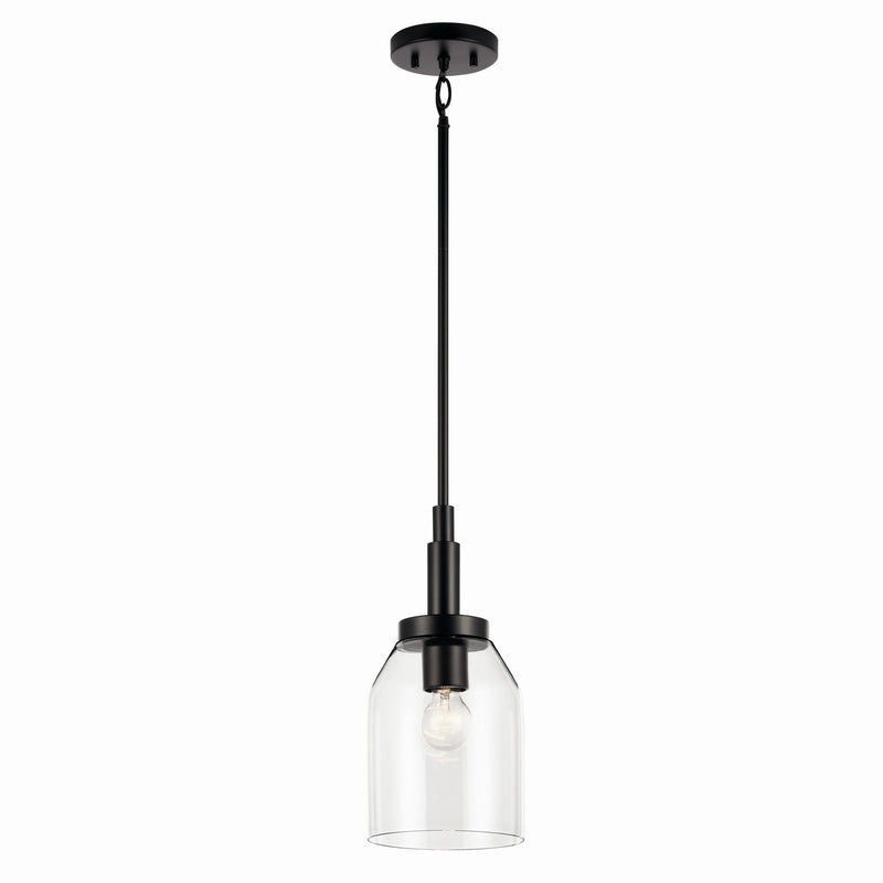 Kichler 52725BK One Light Mini Pendant, Black