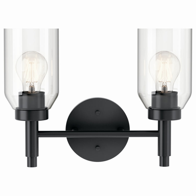 Kichler 55184BK Two Light Vanity, Black