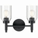 Kichler 55184BK Two Light Vanity, Black