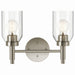 Kichler 55184NI Two Light Vanity, Brushed Nickel