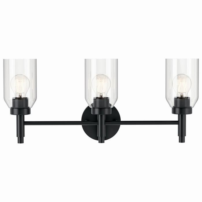 Kichler 55185BK Three Light Vanity, Black