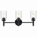 Kichler 55185BK Three Light Vanity, Black