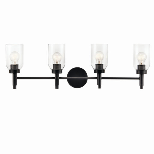 Kichler 55186BK Four Light Vanity, Black
