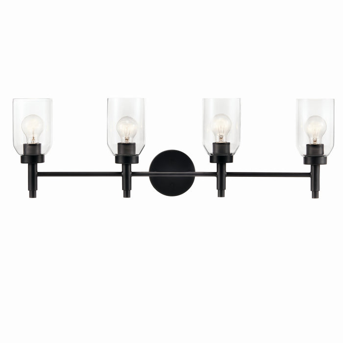 Kichler 55186BK Four Light Vanity, Black
