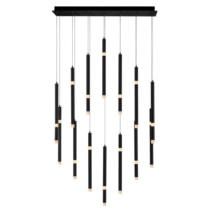 CWI Lighting 1262P32-14-101 Flute LED Chandelier Black.jpg