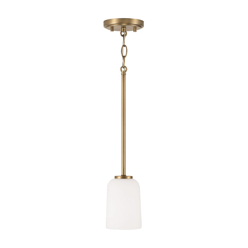 Capital Lighting 348812AD-542 Lawson One Light Pendant, Aged Brass Main Image.jpg