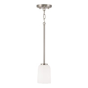Capital Lighting 348812BN-542 Lawson One Light Pendant, Brushed Nickel Main Image.jpg