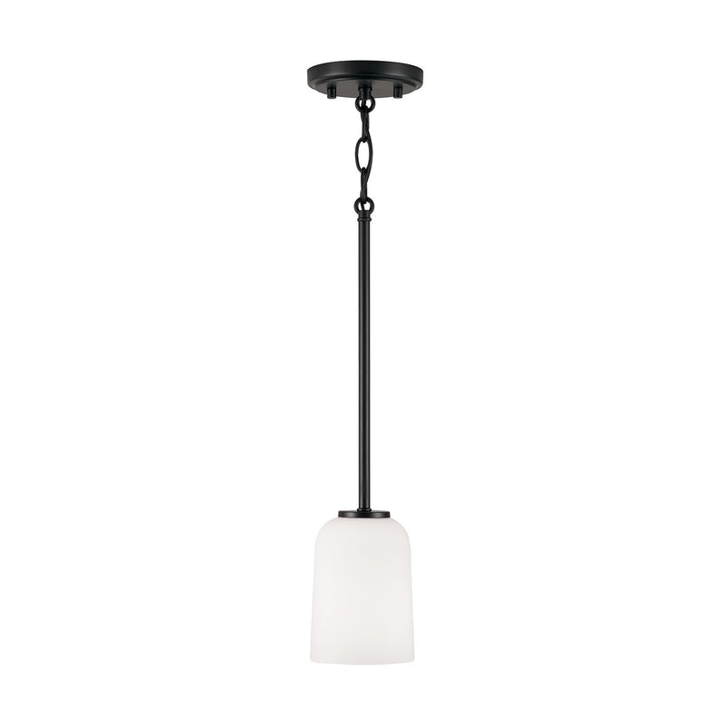 Capital Lighting 348812MB-542 Lawson One Light Pendant, Matte Black Main Image.jpg
