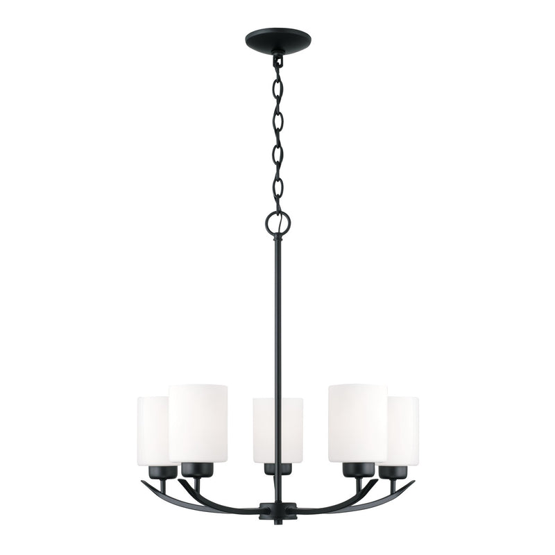 Capital Lighting 415251MB-338 Dixon Five Light Chandelier, Matte Black Main Image.jpg