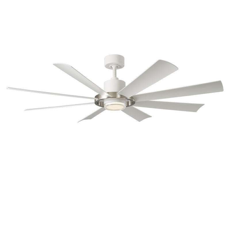 Modern Forms Fans FR-W2303-60L-BN/MW 60"Ceiling Fan, Brushed Nickel/Matte White