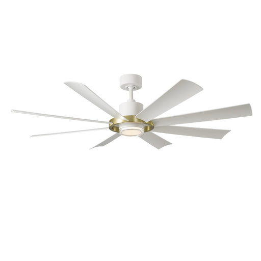 Modern Forms Fans FR-W2303-60L-SB/MW 60"Ceiling Fan, Soft Brass/Matte White