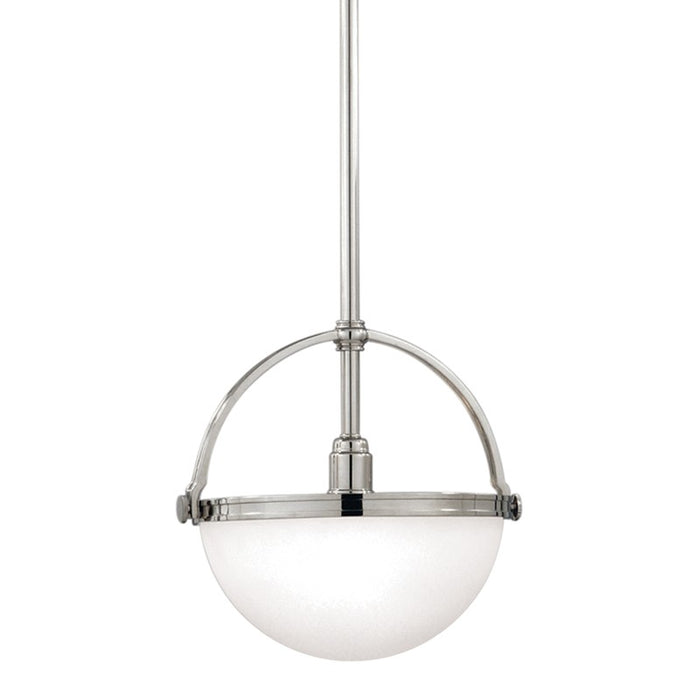 Hudson Valley 3312-PN Stratford One Light Pendant, Polished Nickel Main Image.jpg