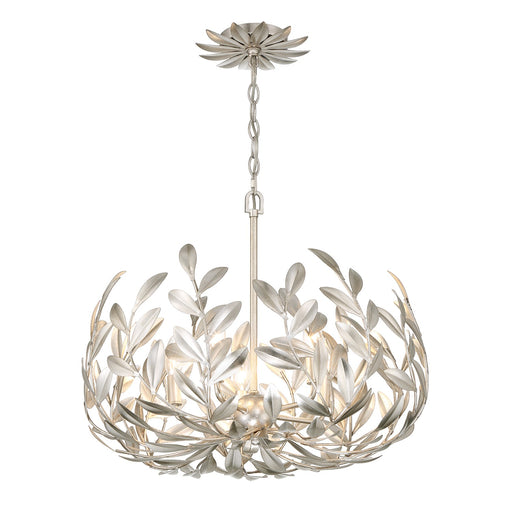 Crystorama 566-SA Broche Five Light Chandelier Antique Silver Main Image.jpg