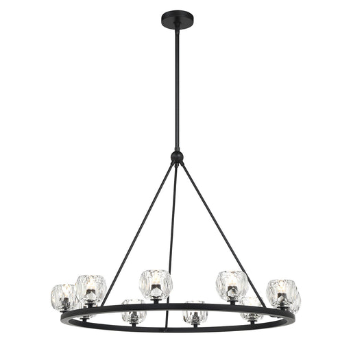 Crystorama ARA-10265-MK Aragon LED Chandelier Matte Black Main Image.jpg