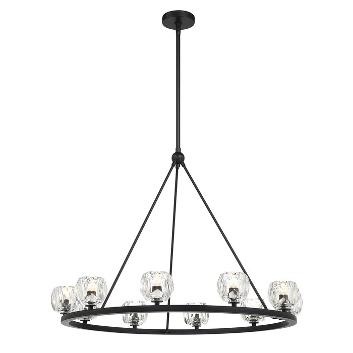 Crystorama ARA-10265-MK Aragon LED Chandelier Matte Black Main Image.jpg