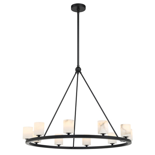 Crystorama ARA-10265-MK-ST Aragon LED Chandelier Matte Black Main Image.jpg