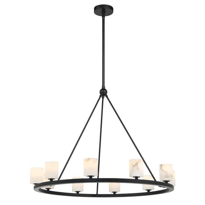 Crystorama ARA-10265-MK-ST Aragon LED Chandelier Matte Black Main Image.jpg