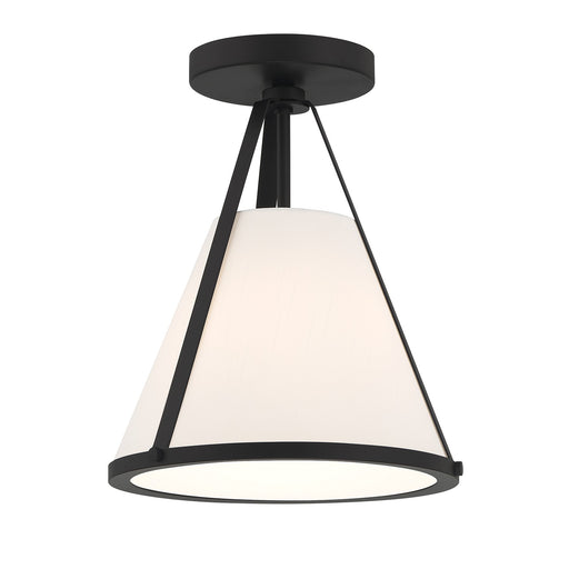 Crystorama FUL-900-BK_CEILING Fulton One Light Semi Flush Mount Black Main Image.jpg
