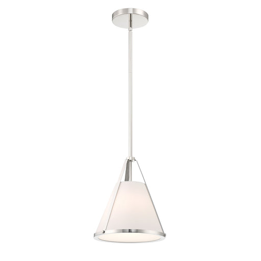 Crystorama FUL-900-PN Fulton One Light Pendant Polished Nickel Main Image.jpg