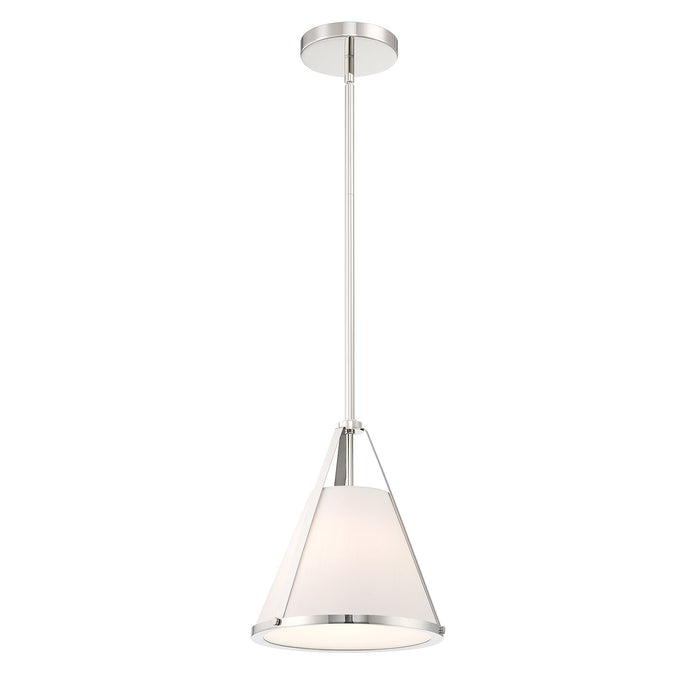 Crystorama FUL-900-PN Fulton One Light Pendant Polished Nickel Main Image.jpg