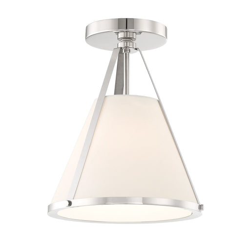 Crystorama FUL-900-PN_CEILING Fulton One Light Semi Flush Mount Polished Nickel Main Image.jpg