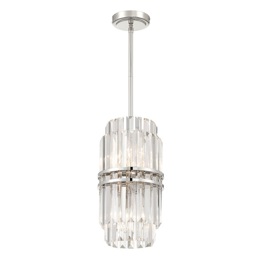 Crystorama HAY-1401-PN Hayes Four Light Pendant Polished Nickel Main Image.jpg