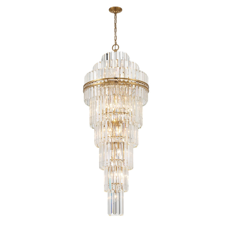 Crystorama HAY-1419-AG Hayes 31 Light Chandelier Aged Brass Main Image.jpg